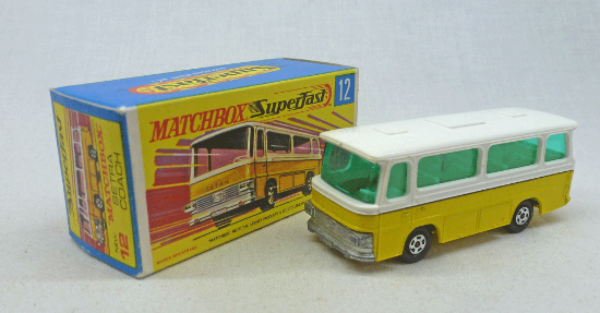 Picture of Matchbox Superfast MB12d Setra Coach Yellow with GREEN Windows