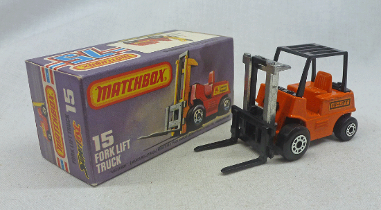 Picture of Matchbox Superfast MB15e Fork Lift Truck ORANGE with SILVER Base
