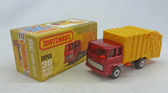 Picture of Matchbox Superfast MB36f Refuse Truck Red/Yellow