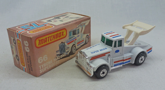Picture of Matchbox Superfast MB66f Tyrone Malone with Green Windows without Rear Tampos