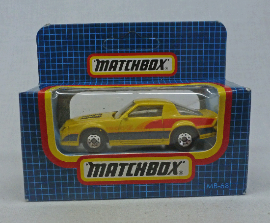 Picture of Matchbox Dark Blue Box MB68 Camaro Iroc-Z Yellow 