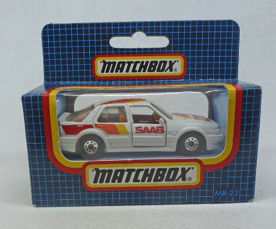 Picture of Matchbox Dark Blue Box MB22 Saab 9000 Turbo WHITE