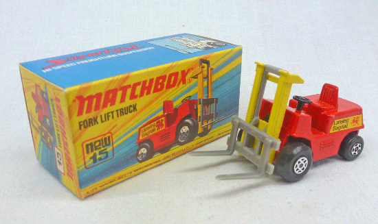 Picture of Matchbox Superfast MB15e Fork Lift Truck with Black Steering Wheel