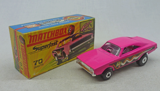 Picture of Matchbox Superfast MB70c Dodge Dragster with GREEN Base