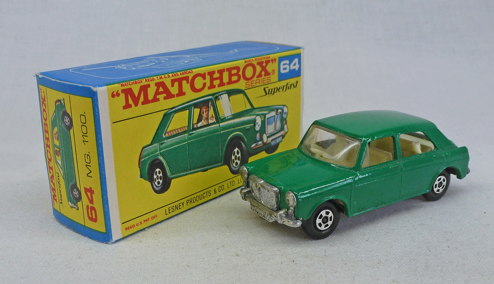 Rockertron Toys. Matchbox Superfast MB64b MG 1100 GREEN