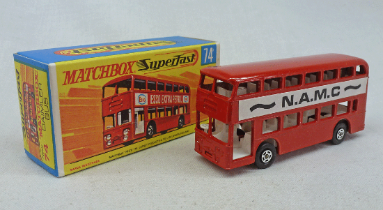 Picture of 10 x Matchbox Superfast MB74b Daimler Bus N.A.M.C Plus Baron of Beef