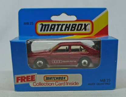 Picture of Matchbox Blue Box MB25 Audi Quattro Dark Red
