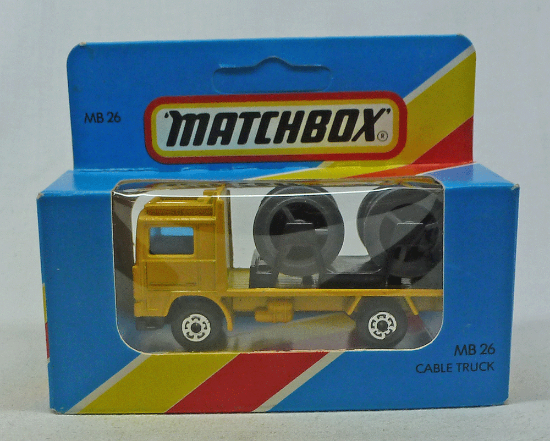 Picture of Lesney Matchbox Blue Box MB26f Volvo Cable Truck YELLOW