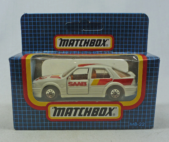 Picture of Matchbox Dark Blue Box MB22 Saab 9000 Turbo WHITE