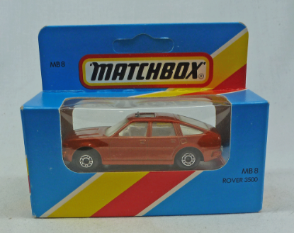 Picture of Lesney Matchbox Blue Box MB8h Rover 3500 Bronze with WHITE Interior