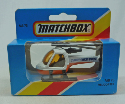 Picture of Lesney Matchbox Blue Box MB75e Helicopter "MBTV NEWS"