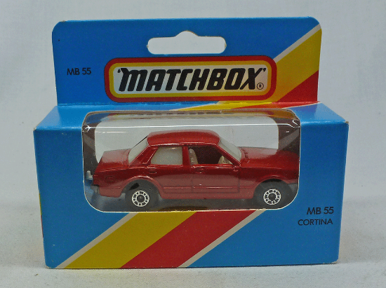 Picture of Lesney Matchbox Blue Box MB55g Ford Cortina with Glow Windows 