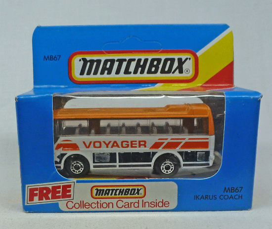 Picture of Matchbox Blue Box MB67 Ikarus Coach "Voyager" with Clear Windows [B]