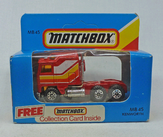 Picture of Matchbox Blue Box MB45 Kenworth Truck Red with WYO Tampos CP Exhausts