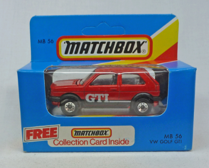 Picture of Matchbox Blue Box MB56 VW Golf GTI Large Tampo CP 8 Dot Wheels 