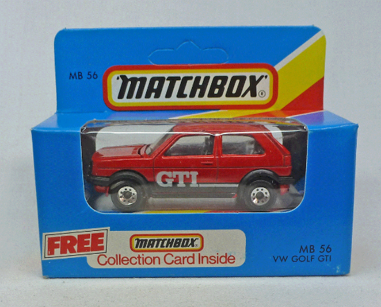 Picture of Matchbox Blue Box MB56 VW Golf GTI Large Tampo CP 8 Dot Wheels 