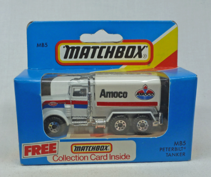 Picture of Matchbox Blue Box MB5 Peterbilt Tanker White "Amoco" 