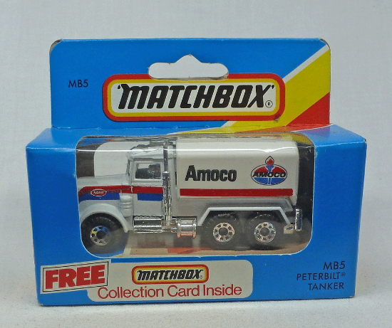 Picture of Matchbox Blue Box MB5 Peterbilt Tanker White "Amoco" 