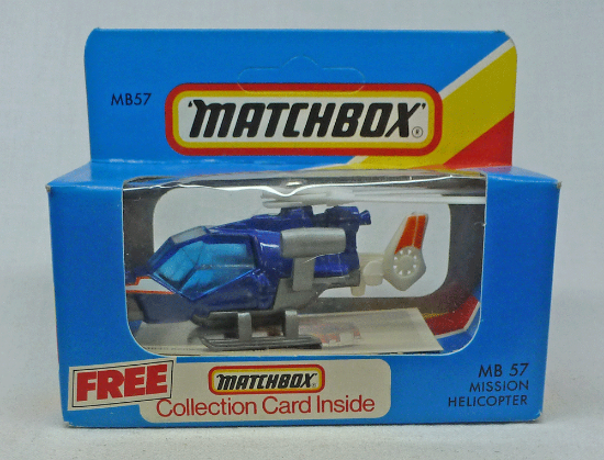Picture of Matchbox Blue Box MB57 Mission Helicopter Blue