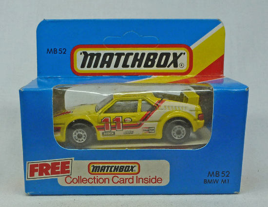 Picture of Matchbox Blue Box MB52 BMW M1 Yellow [B]