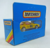 Picture of Matchbox Blue Box MB12 Pontiac Firebird Racer Yellow with Chrome 8 Dot Wheels