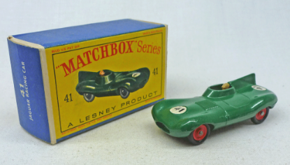 Picture of Matchbox Toys MB41b Jaguar D Type with RED WHEELS