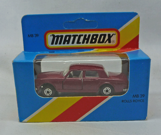 Picture of Lesney Matchbox Blue Box MB39e Rolls Royce Plum with Silver Base