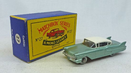 Picture of Moko Lesney Matchbox Toys MB27c Cadillac Sixty Special GREEN [PRIVATE LISTING FOR KENT]