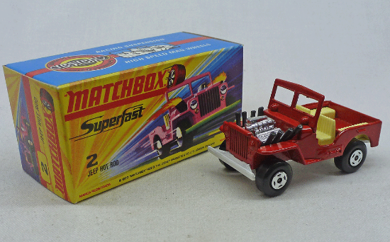 Picture of Matchbox Superfast MB2e Jeep Hot Rod Red with H Type Box