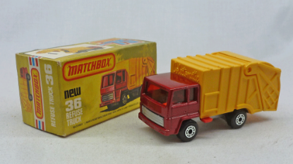 Picture of Matchbox Superfast MB36f Refuse Truck Red/Yellow