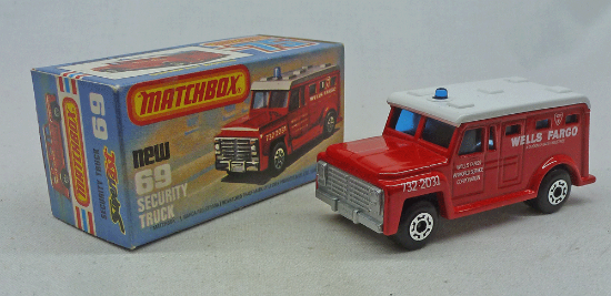 Picture of Matchbox Superfast MB69e Security Truck Red with 732 2031 Tampos