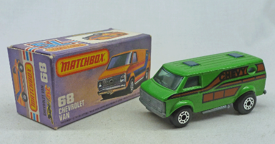 Picture of Matchbox Superfast MB68e Chevrolet Van Green with Brown/Black Tampos