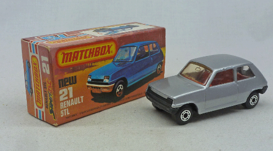 Picture of Matchbox Superfast MB21f Renault 5 TL Silver with Red Interior