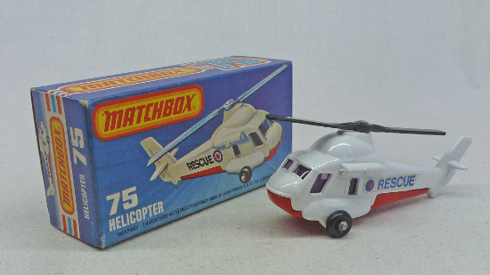 Picture of Matchbox Superfast MB75d Helicopter with PURPLE Windows