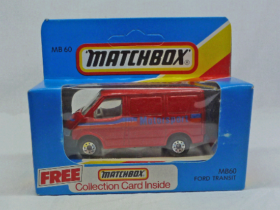 Picture of Matchbox Blue Box MB60 Ford Transit Red with 8 Dot Wheels [B]