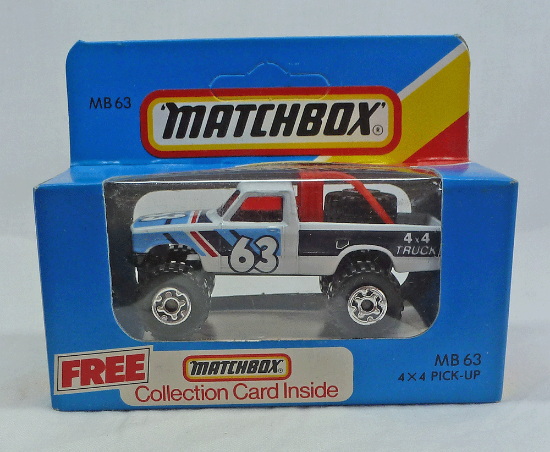 Picture of Matchbox Blue Box MB63 4x4 Pick Up White "63" 