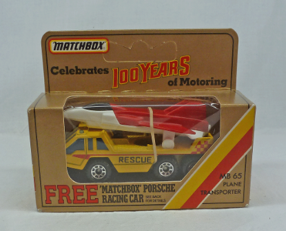 Picture of Matchbox GOLD Box MB65 Plane Transporter with White/Red Aircraft 
