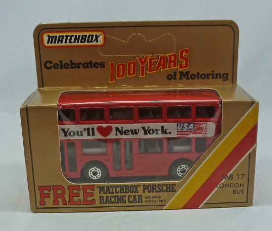 Picture of Matchbox GOLD Box MB17 London Bus "You'll Love New York" 