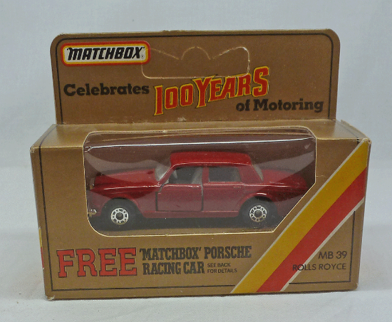 Picture of Matchbox GOLD Box MB39 Rolls Royce Silver Shadow Dark Red 