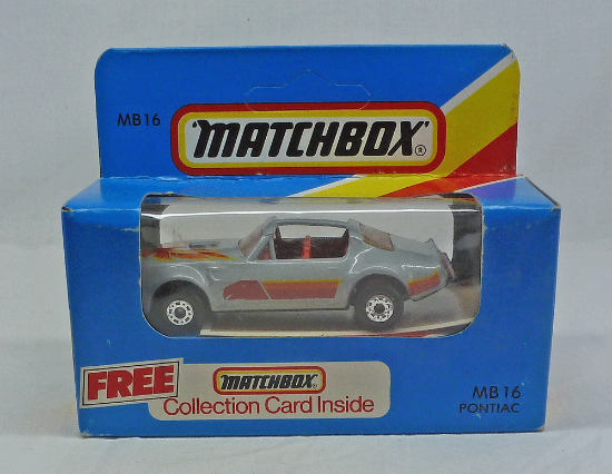 Picture of Matchbox Blue Box MB16 Pontiac Firebird Metallic Grey with Card [B]