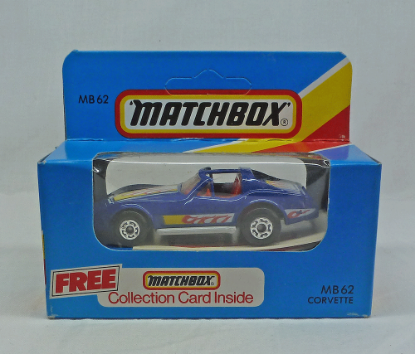 Picture of Matchbox Blue Box MB62 Corvette Blue with Chrome Wheels [B]