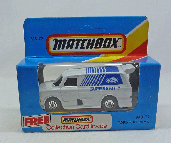 Picture of Matchbox Blue Box MB72 Ford Supervan with Light Blue Tampos
