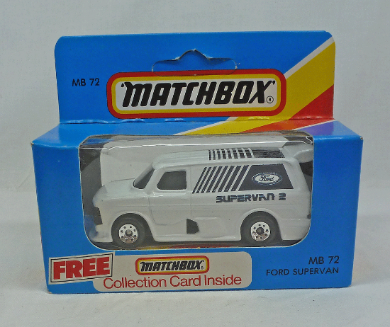 Picture of Matchbox Blue Box MB72 Ford Supervan with Dark Blue Tampos