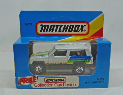Picture of Matchbox Blue Box MB27 Jeep Cherokee White [B]