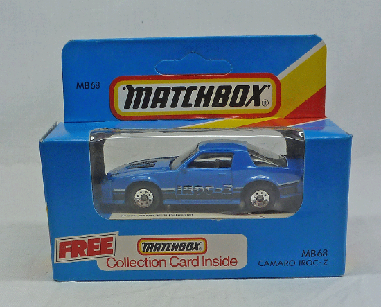 Picture of Matchbox Blue Box MB68 Camaro Iroc-Z Blue with 8 Dot Wheels [B]