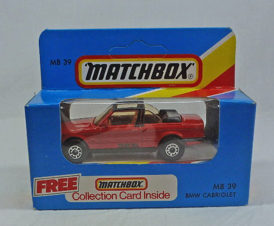 Picture of Matchbox Blue Box MB39 BMW 323i Cabriolet Red with 5 Arch Wheels