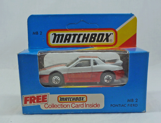 Picture of Matchbox Blue Box MB2 Pontiac Fiero Red/White [B]