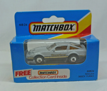 Picture of Matchbox Blue Box MB24 Nissan 300 ZX Turbo Grey 8 Dot Wheels [B]