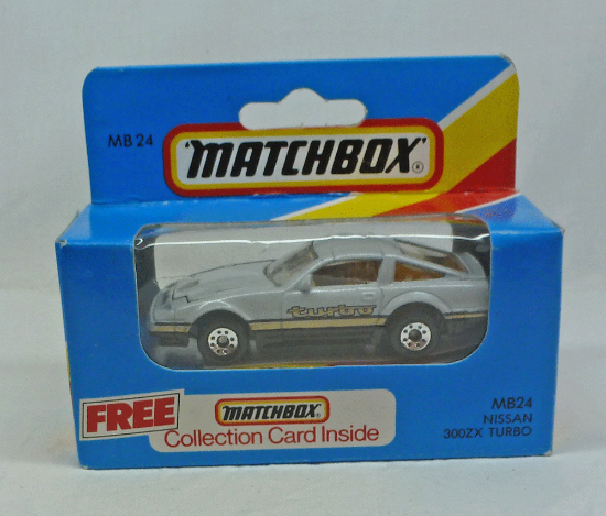 Picture of Matchbox Blue Box MB24 Nissan 300 ZX Turbo Grey 8 Dot Wheels [B]