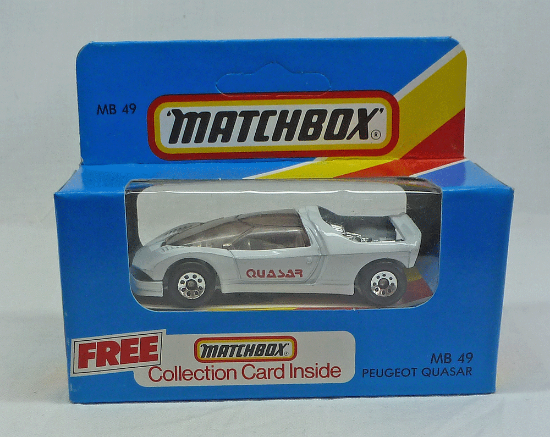 Picture of Matchbox Blue Box MB49 Peugeot Quasar White with CP Wheels [B]